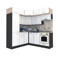 Bucatarie de Colt BIG GENA NEW DR. 190-200, Wenge / Decor 8508